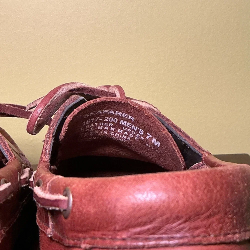 Gh bass Mens Brown Leather Boat Shoes